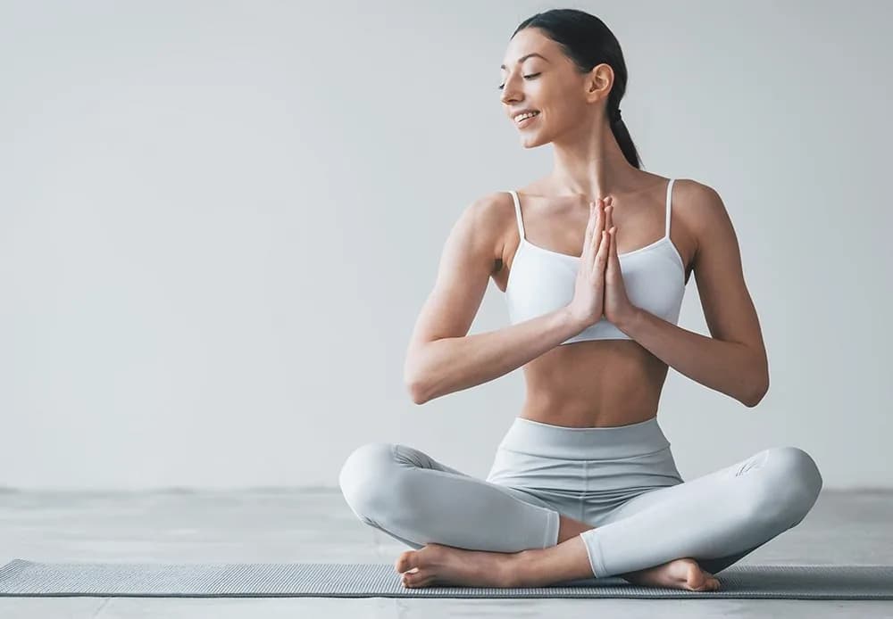 A calm seated breathing practice